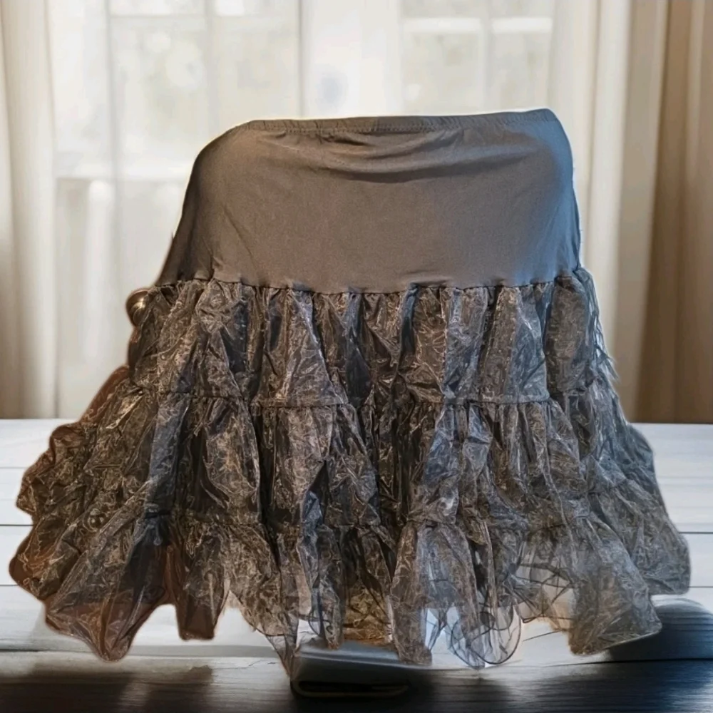 Grace Karin Charcoal A-Line Petticoat Layered Skirt - Picture 1 of 4